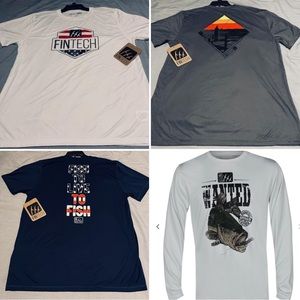 New with Tags, 4 pieces bundle, FinTech sport Shirts. UV resistance fabric, cool